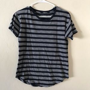 Madewell navy and white striped tee